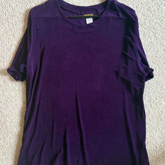 A Touch of Class Clothing Purple Top, Jacket, Pants set. (Plus Size) - Picture 3 of 6